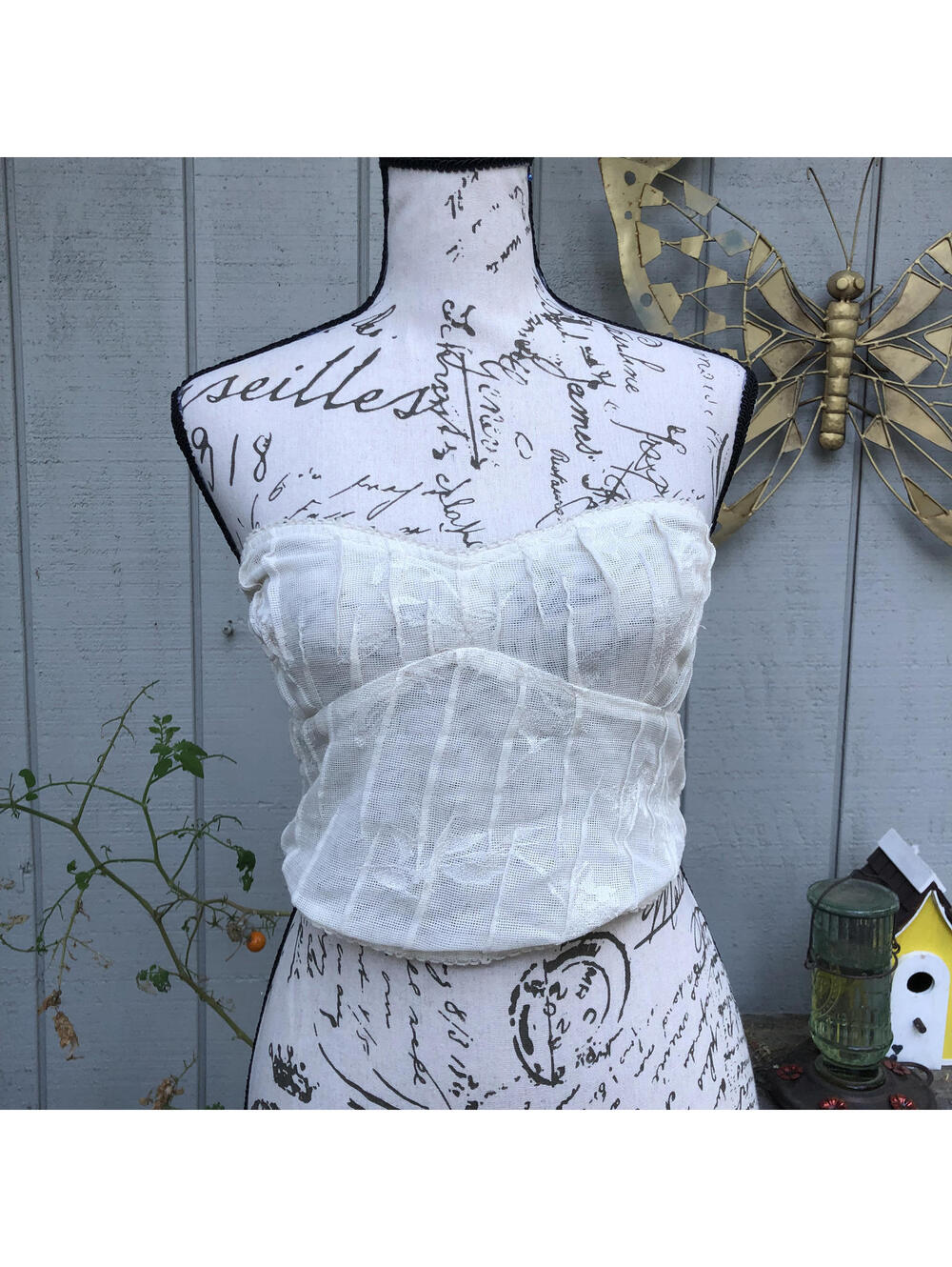 Free People Intimately All I Want Ivory Lace Corset Bustier Camisole Top Sz S